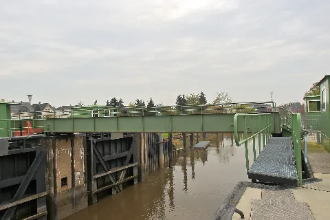 Cranzer Rollbrücke Über Die Este In Hamburg