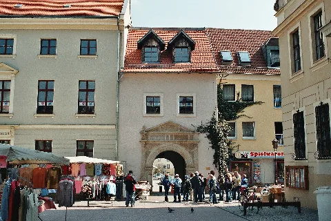 Crimmitschau, Auf Dem Marktplatz, Historisches Portal