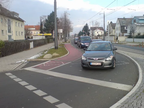 Cycle Path Is Returned Onto The Road I