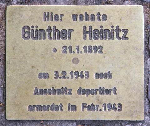 Denkstein Münchener Str 37 (Schön) Günther Heinitz