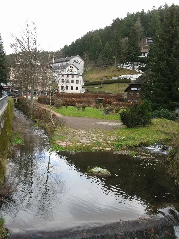 Der Teichbach In Der Ortsmitte Von Gütenbach