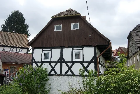 Dittelsdorf Neue Gasse 20 Giebel Fachwerkhaus Mit Dachüberstand