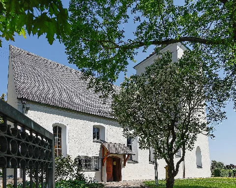 Dornstadt Scharenstetten Laurentiuskirche Südwestansicht 2020 05 16