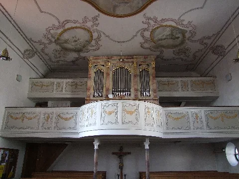 Mariä Heimsuchung, katholische Pfarr- und Wallfahrtskirche im oberschwäbischen Dorschhausen, einem Ortsteil von Bad Wörishofen in Bayern/Schwaben