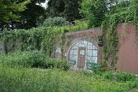 Duisburg (North Rhine-Westphalia, Germany) – borough Homberg/Ruhrort/Baerl, district Homberg – remains of the former Essenberg Ferry Dock