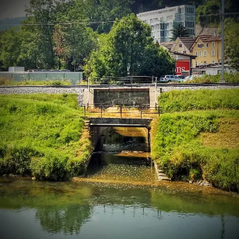 Einmündung Littenbach In Den Rheintaler Binnenkanal