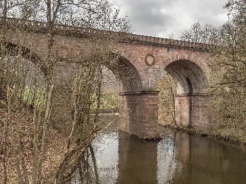 Eisenbahnbrücke Themar Schleuse P3Rm1903
