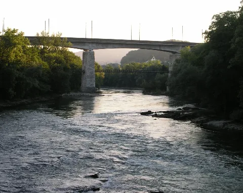 Eisenbahnbrücke Über Die Aare Bei Brugg, Sicht Auf Kirchturm Von Umiken Panoramio