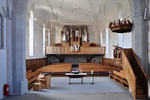 Elgg Reformierte Kirche Mit Pfarrhaus, Lindenplatz Innenansicht 2011 09 20 17 25 30 Shiftn