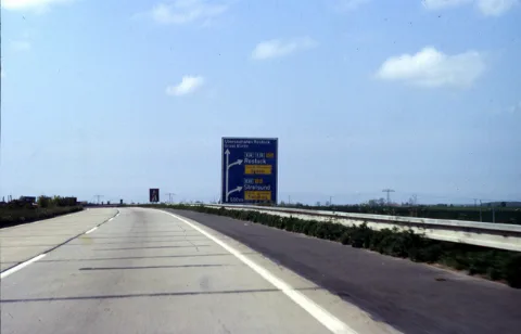 Empty Motorway Approaching Rostock Geo.hlipp.de 607
