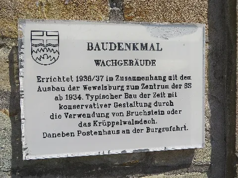 Erinnerungsstätte Wewelsburg 1933–1945 Infotafel