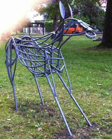 Eselskulptur Am Kinderdorf Spandau