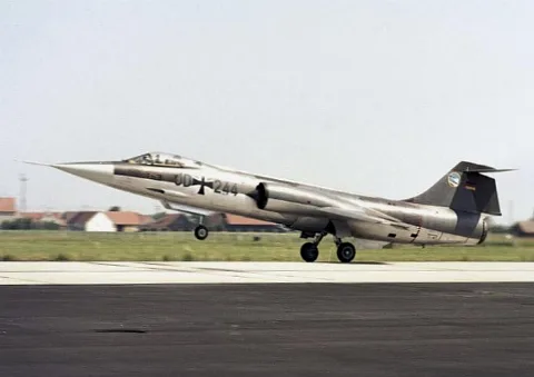 F 104G Jg 74 Taking Off At Neuburg 1965
