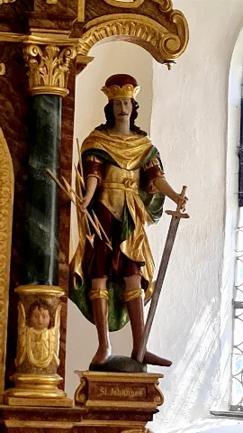 Filialkirche St. Valentin (Bergham, Otterfing) Hochaltar Detail 2