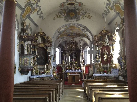 Finning, Kath. Pfarrkirche Hl. Kreuz, Innenansicht