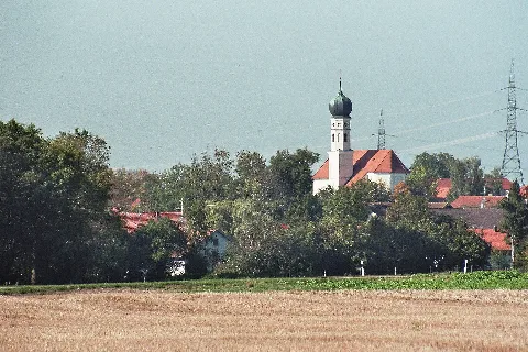 Finsing, Ortsansicht Mit Kirche St. Georg