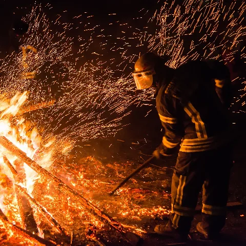 Firefighter Easter Bonfire