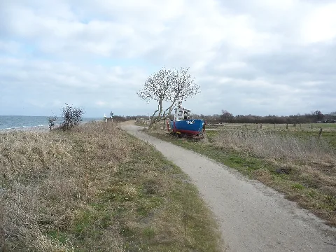 Fischerboot Am Strand Von Hohenfelde