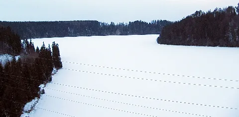 Fluss Lech Bei Schongau Winter