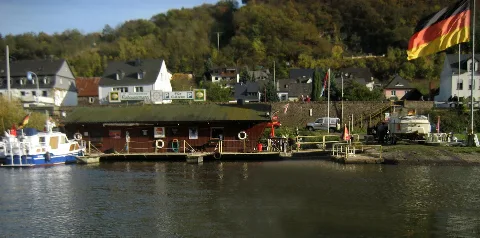 Foot And Bike Ferry Over The Moselle River, Burgen, Germany Panoramio