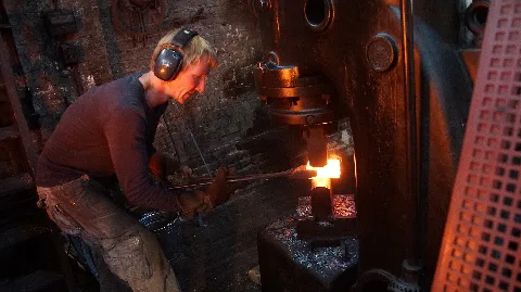 Forging Of Damascus Steel In Solingen 02
