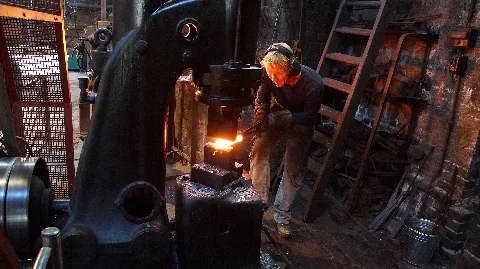 Forging Of Damascus Steel In Solingen 06