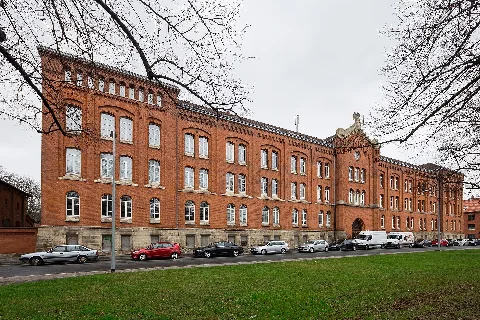 Former riding artillery barracks located at Welfenplatz square no. 1 in List district of Hannover, Germany. Today, the building is used by the police department.