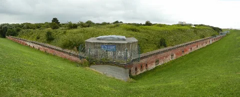 Fort Kugelbake Von Vorne Scheinwerferstand