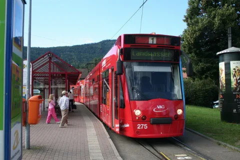 Freiburg Tram At Littenweiler Geo.hlipp.de 5164