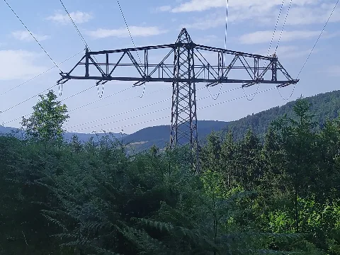 Freileitung Offenburg Villingen Einebenen Abspannmast