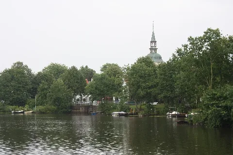 Friedrichstadt, View Across The Westersielzug To The Town
