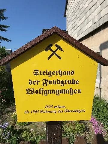 Fundgrube Wolfgangmaßen Infotafel Steigerhaus