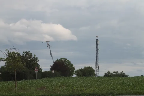 Funkturm Und Einfluegel Windkraftanlage Wurmberg