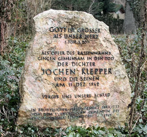Gedenkstein Beskidenstr 59 (Nikol) Jochen Klepper