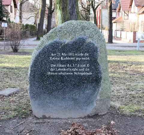Gedenkstein Lehndorffstr Wandlitzstr (Karl) Kolonie Karlshorst