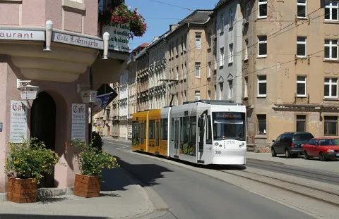 Gera, Leibnitzstrasse, Ecke Cubaerstrasse Geo En.hlipp.de 1091