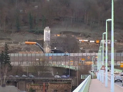Glockenbergtunnel Bauarbeiten 2001