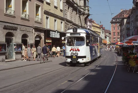 Graz Tramways Car 266 Line 1
