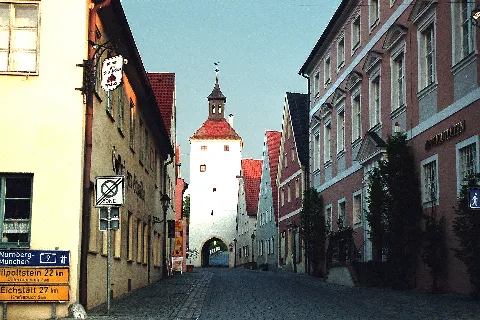 Greding, Die Nürnberger Straße, Blick Zum Nürnberger Tor