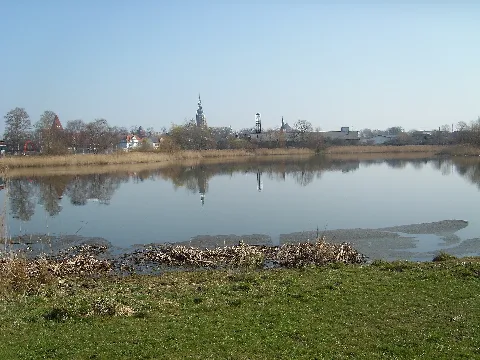 Greifswald Fleischervorstadt Teich Fleischerwiese April 2009 Sl272235