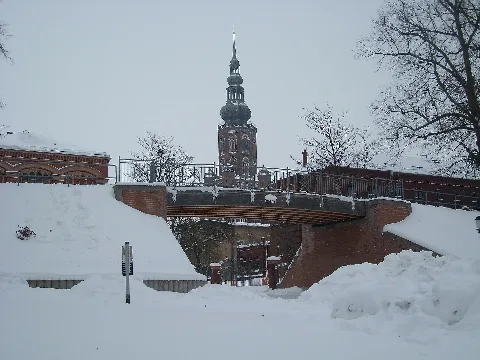 Greifswald Wallbrücke Rubenowstraße Mit Dom St. Nikolai January 2010 Sl273570