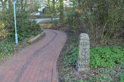 Grenzstein Nr. 13 Herrschaft Pinneberg (Hamburg Eppendorf).Lage.ajb