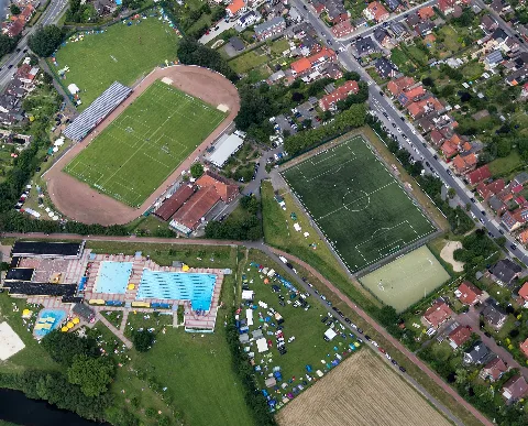Greven, Freibad Schöneflieth Und Sportplatz 2014 9851