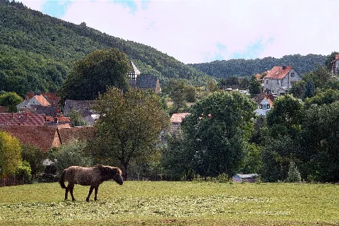 Grillenberg (Sangerhausen), View To The Village