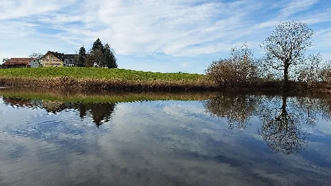 Grundweiher In Argenbühl From The Landing Stage At Its Northeastern Shore