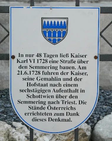 Guentherz 2010 07 17 0006 Semmering Denkmal Strassenbau 1728 Tafel