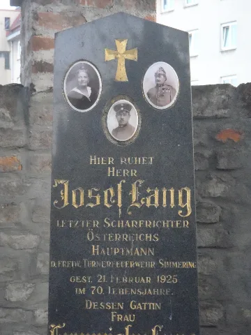 Guentherz 2011 11 08 080216 Wien11 Simmeringer Friedhof Grabstein Josef Lang Inschrifta