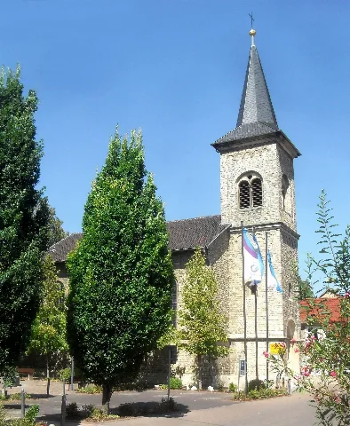 Guntersblum Katholische Kirche Von Alsheimer Straße Aus 24.8.2009