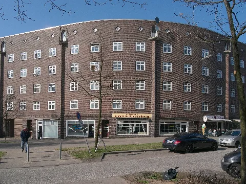 Hamburg.veddel.wohnblock Brückenstraße.ecke.wmt