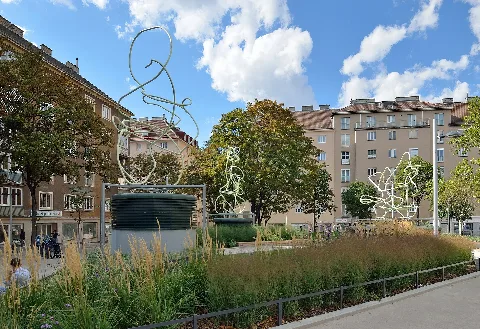 Primary Route and Byways by Michael Sailstorfer, 2016, Installation for KÖR at the Südtirolerplatz, Wieden, Vienna.